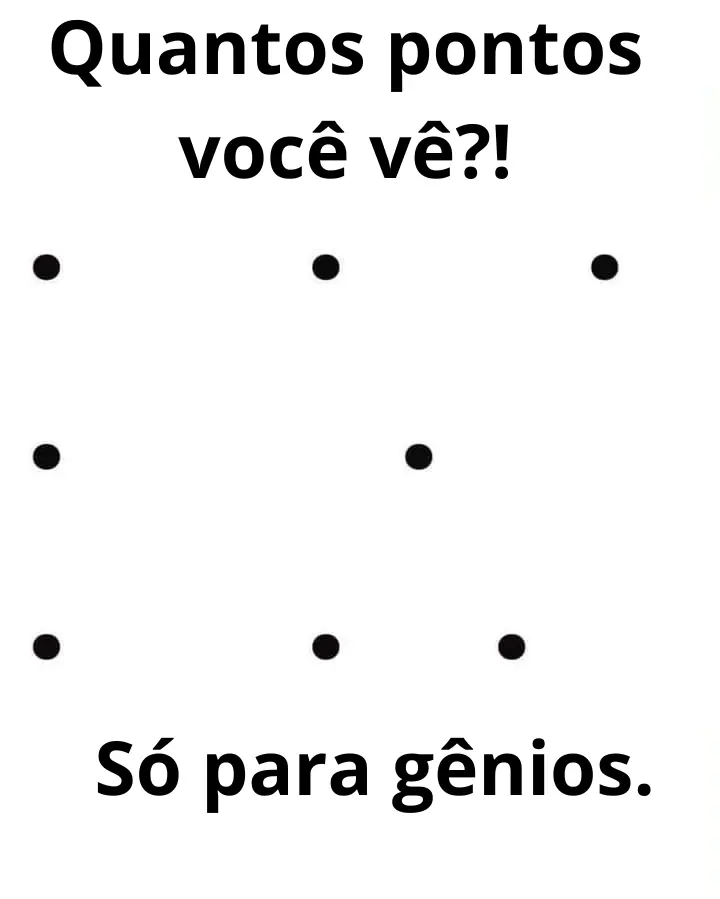 Quantos pontos você consegue ver?